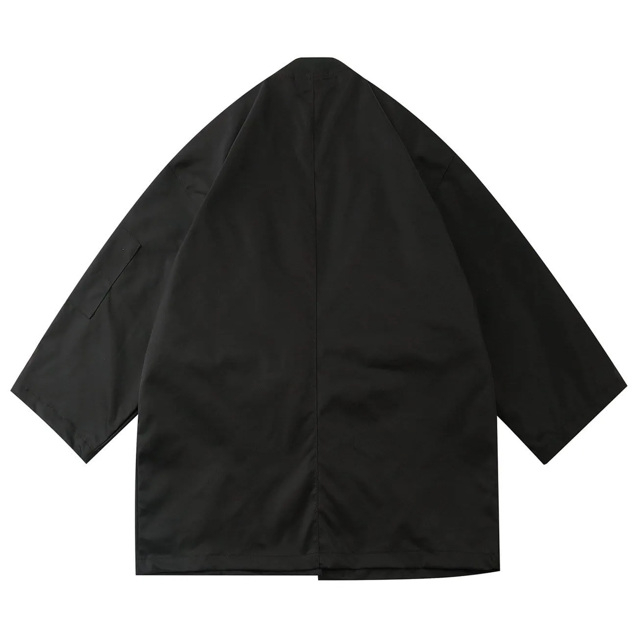 WLS Dark Functional Half Sleeve Multi-pocket Cardigan Jacket