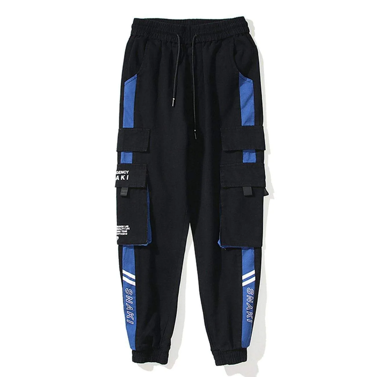 WLS Letter Printed  Side Pocket Cargo Pants