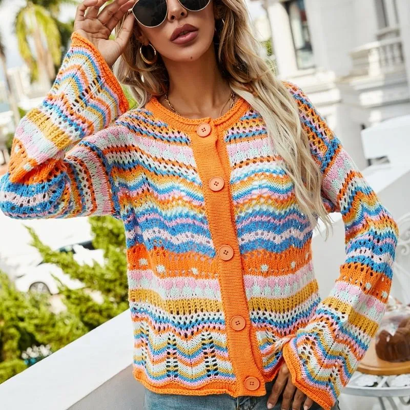 Woman Crochet Knitted Sweater