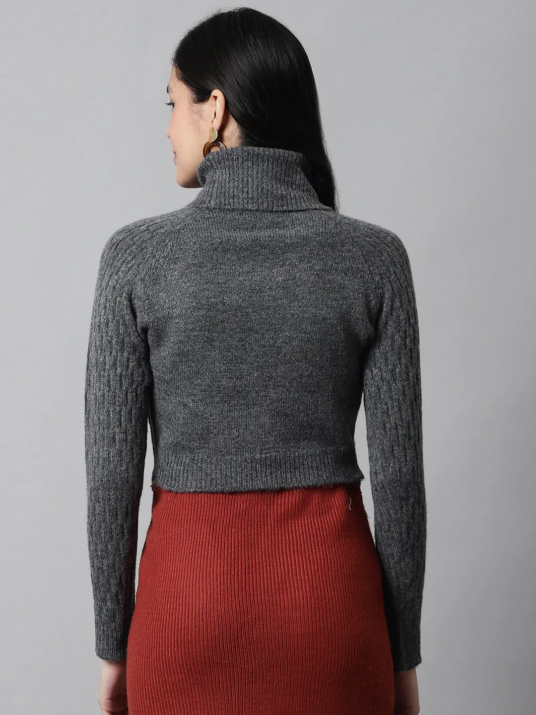 Women Acrylic High Neck Sweater