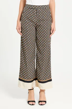 Women Assorted Border Printed Trouser