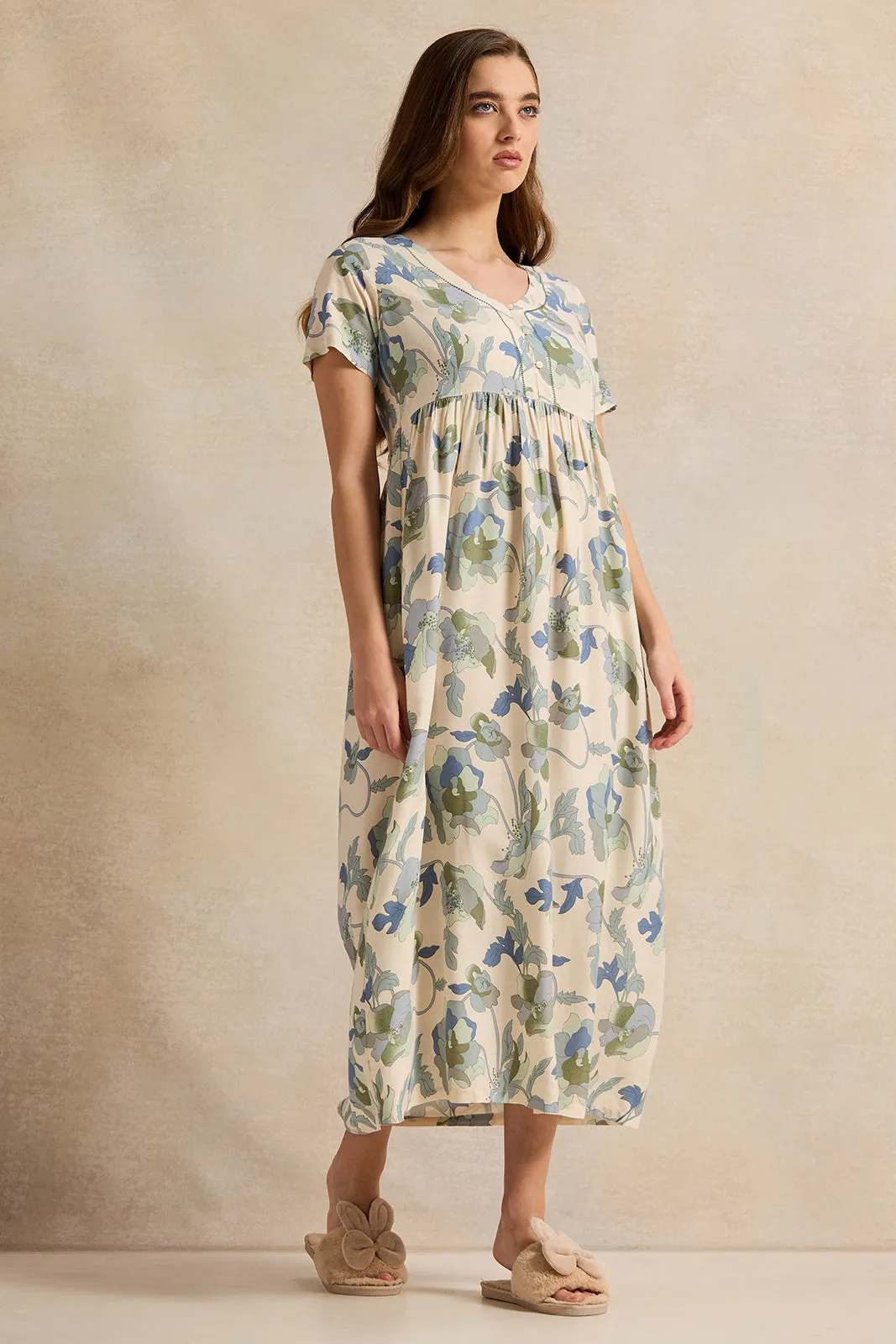 Women Assorted Floral Print Nightgown