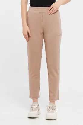 Women Beige Scuba Joggers