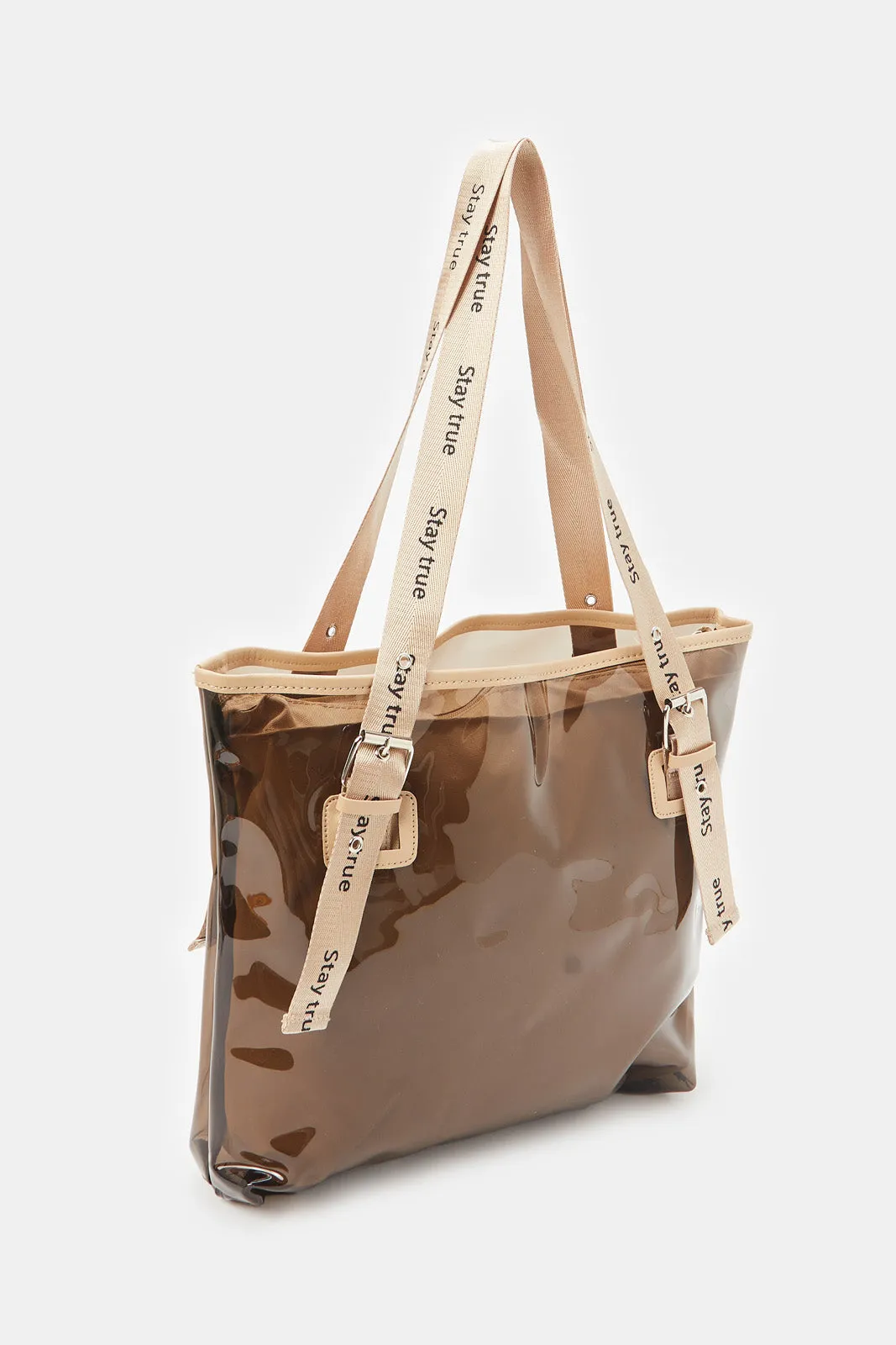 Women Brown Printed Shopper