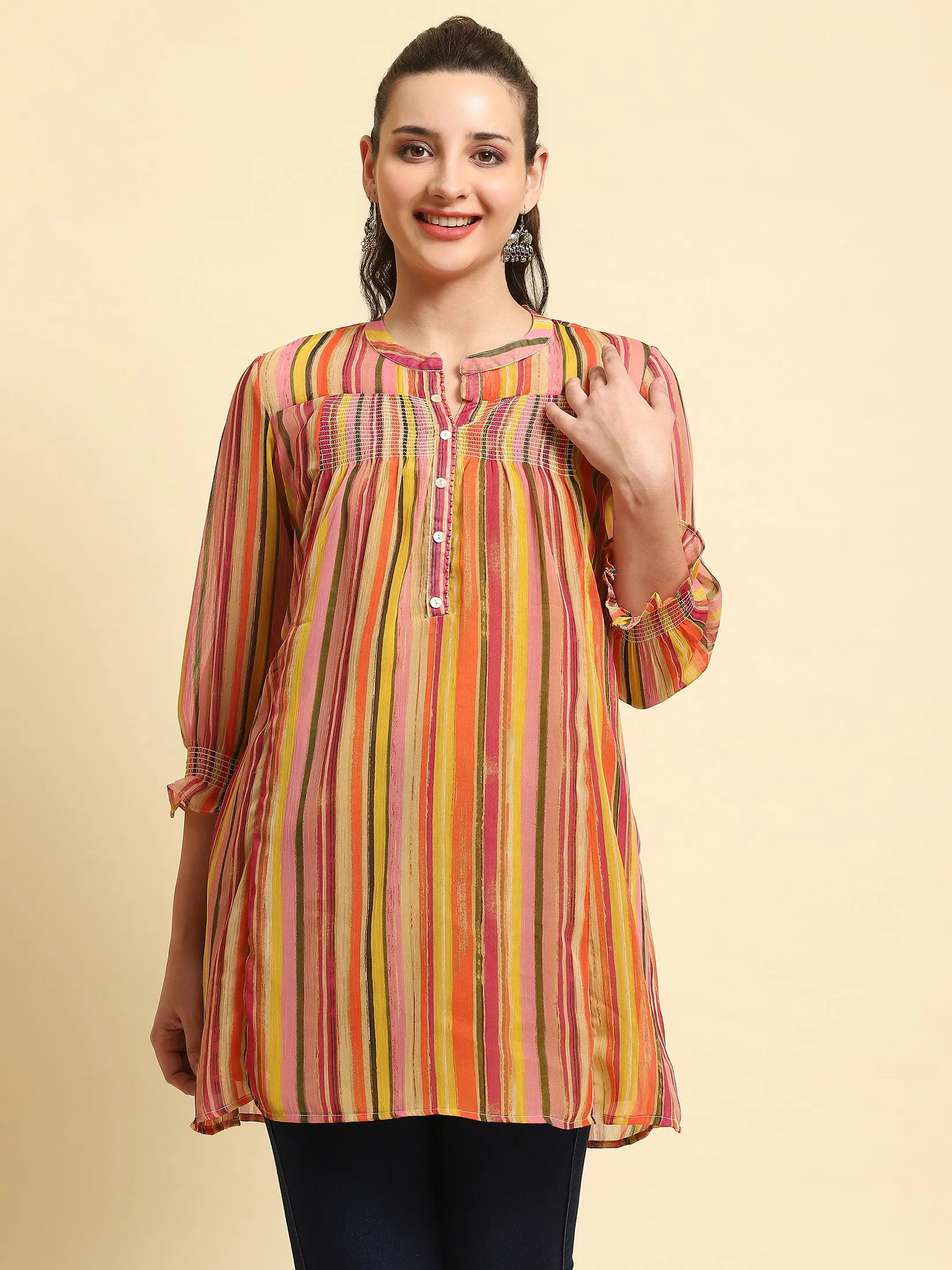 Women Multicolor Floral Printed Tunic