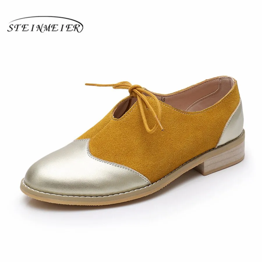 Women oxford Spring shoes genuine leather loafers for woman sneakers female oxfords ladies single shoes strap summer shoes