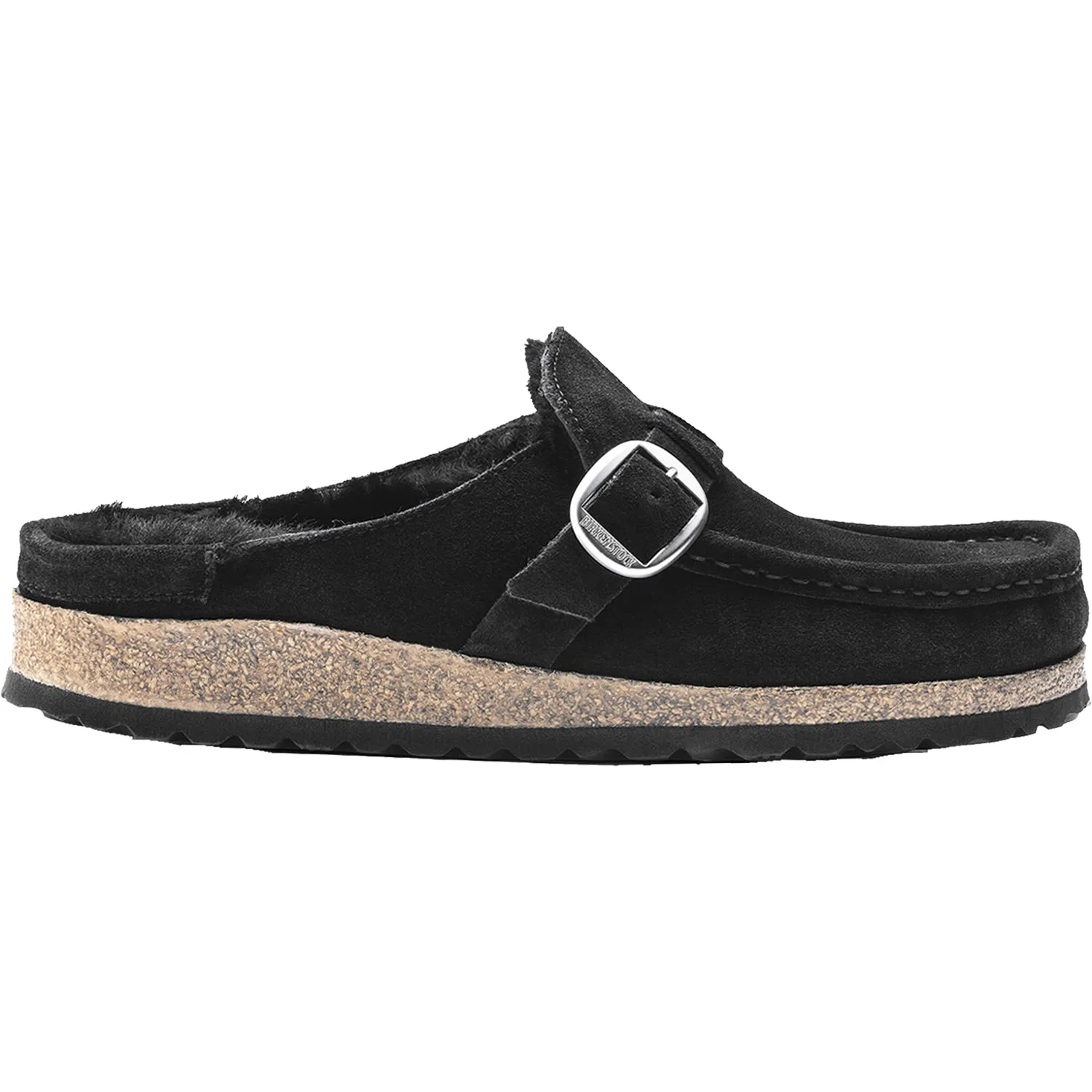 Women's Birkenstock Buckley Shearling Black Suede