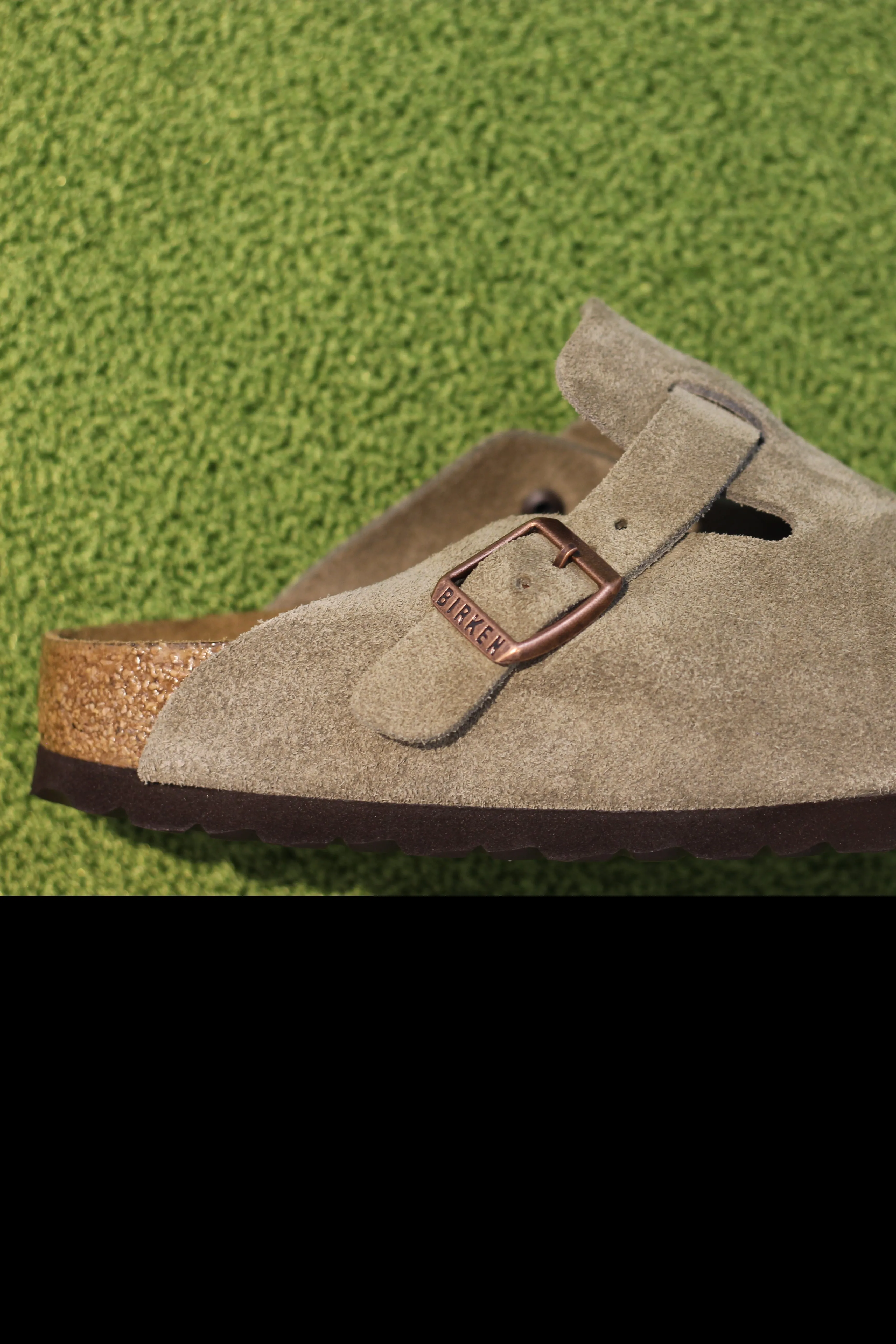 Women's Boston Clog - Taupe Suede