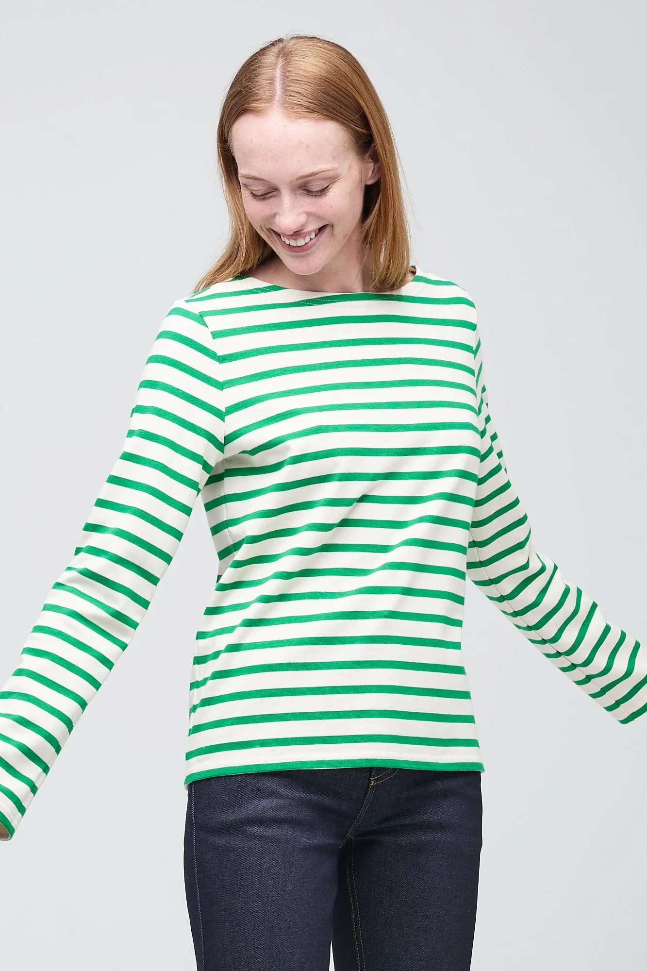 Women's Breton - Ecru/Green