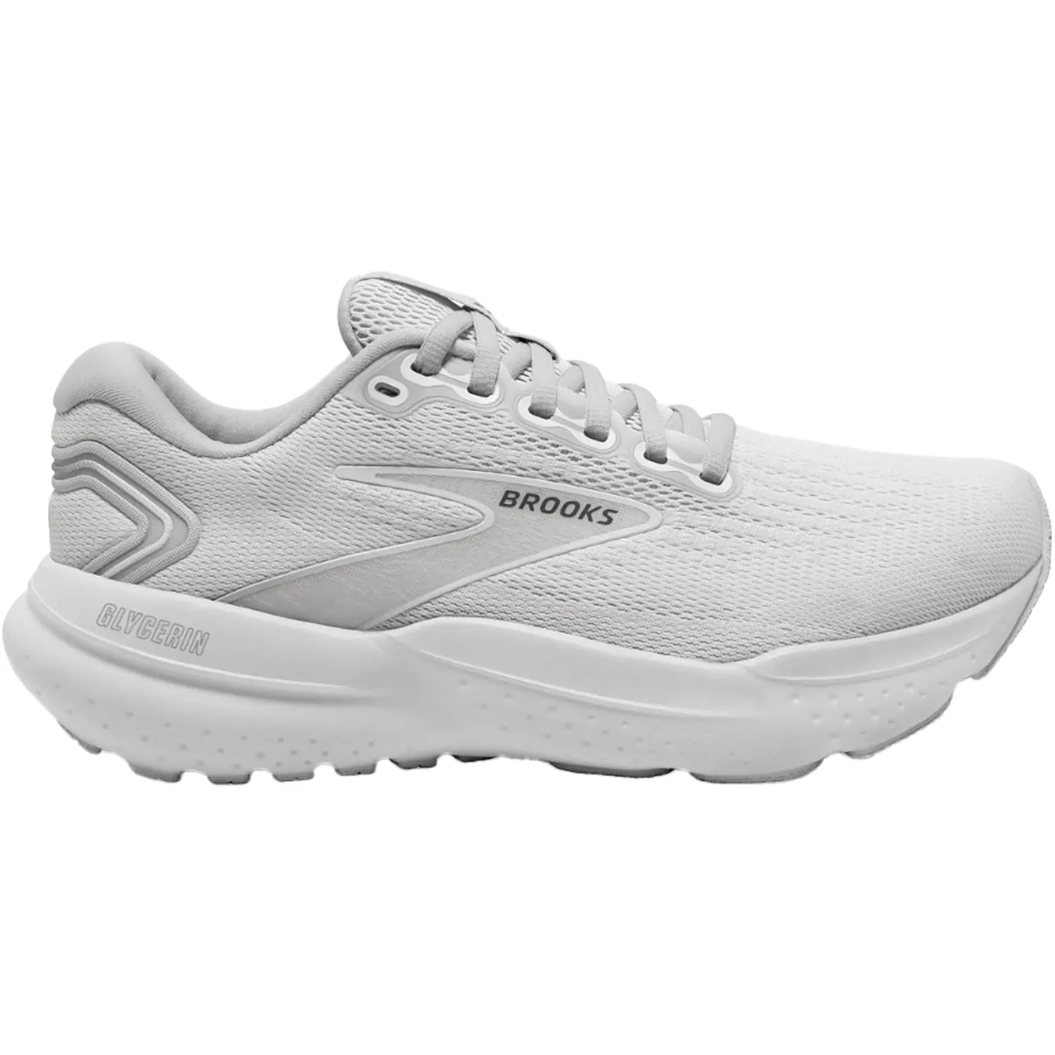 Women's Brooks Glycerin 21 White/White/Grey Mesh