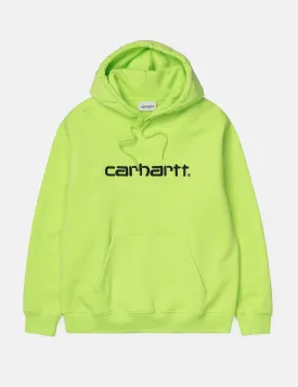 Womens Carhartt-WIP Hooded Sweatshirt - Lime/Black