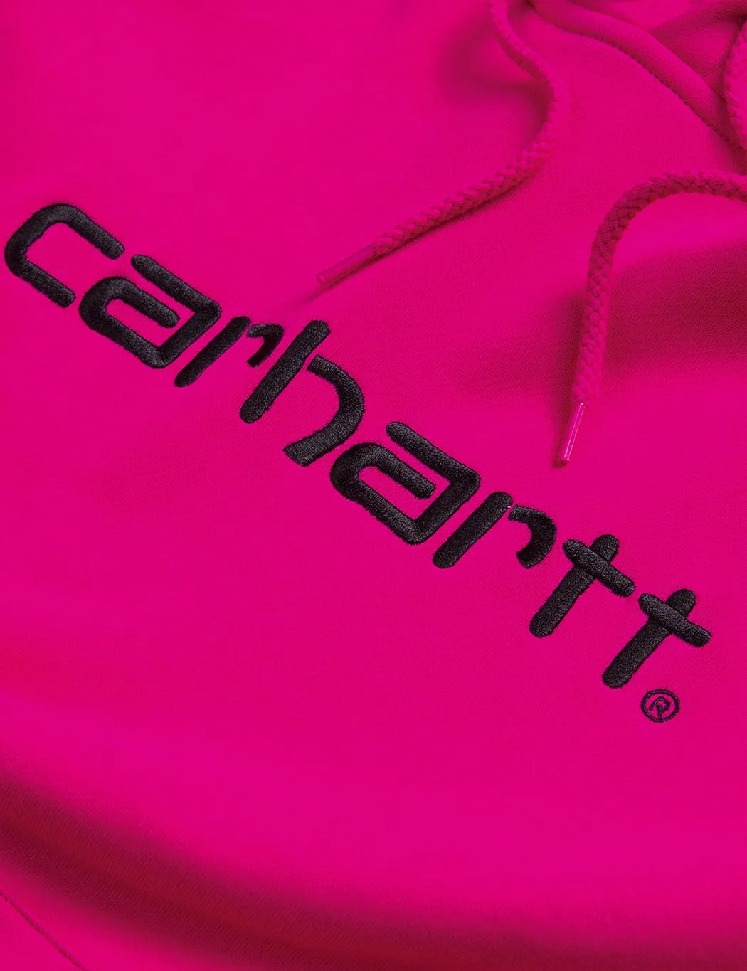 Womens Carhartt-WIP Hooded Sweatshirt - Ruby Pink/Black