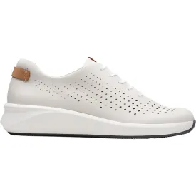 Women's Clarks Un Rio Tie White Leather