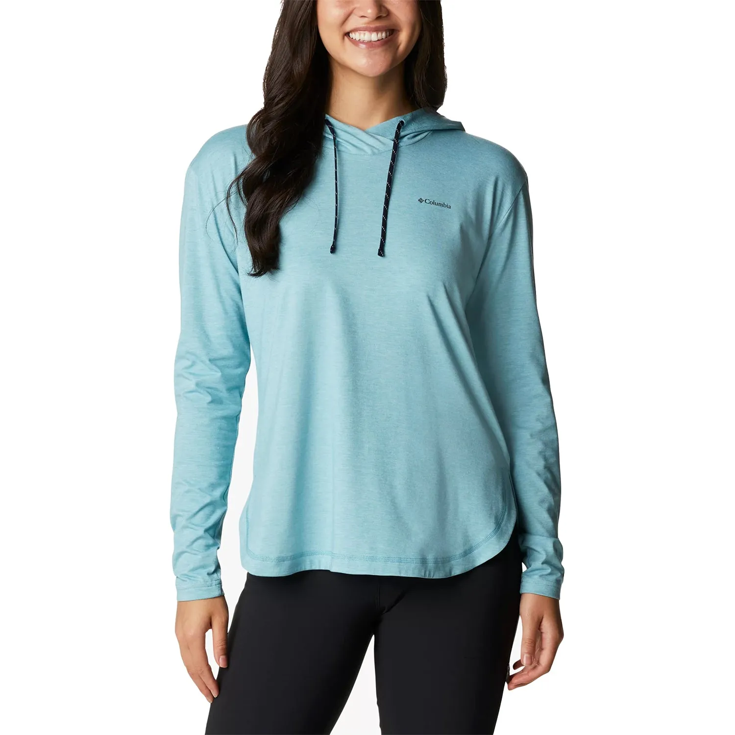 Women's Columbia Sun Trek Hooded Pullover Sea Wave