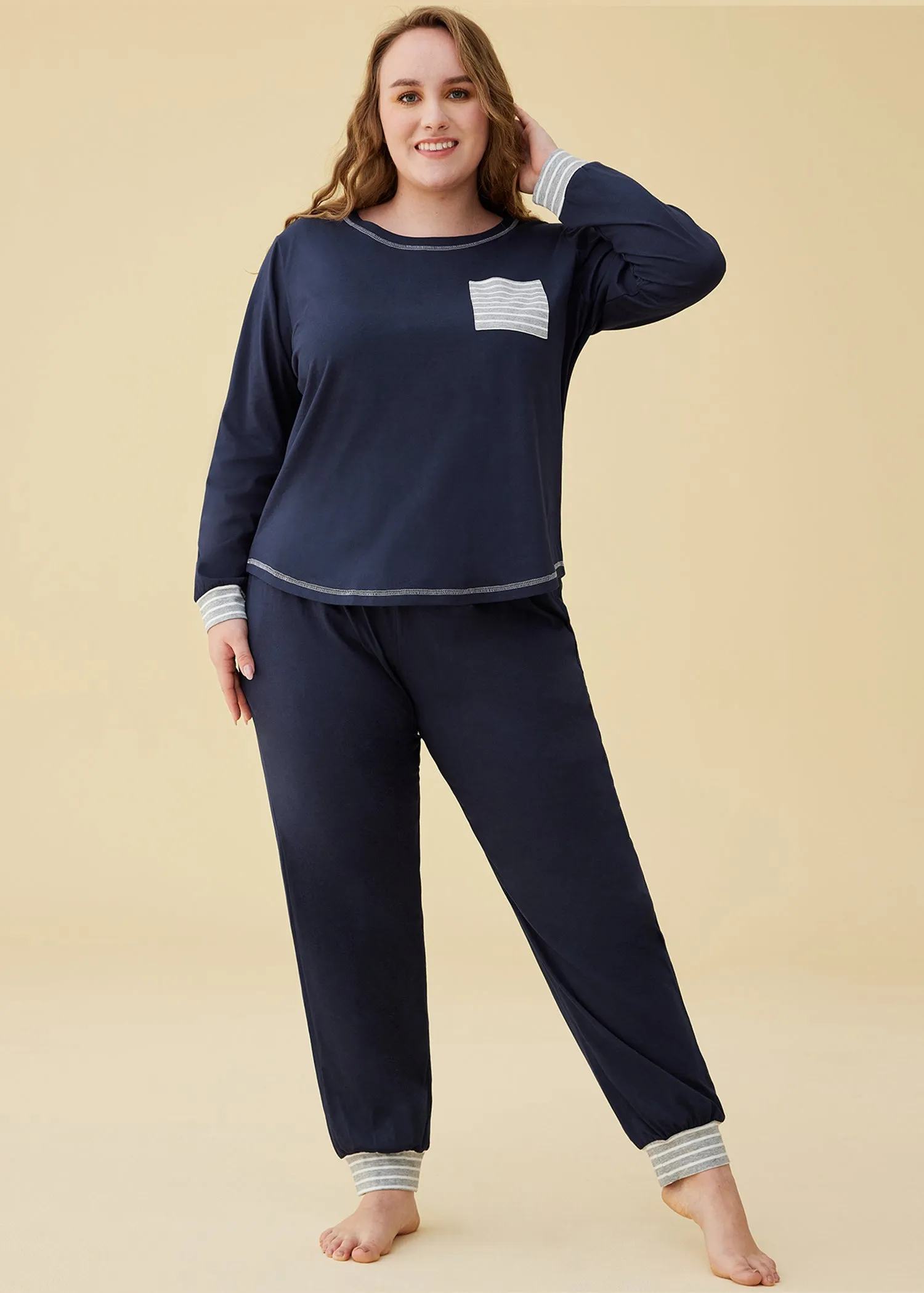 Women's Cotton Pajama Set Long Sleeve Sleepwear