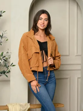 Women's Cropped Corduroy Jacket