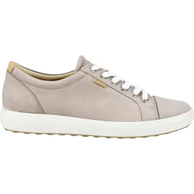 Women's Ecco Soft 7 Sneaker Grey Rose Leather