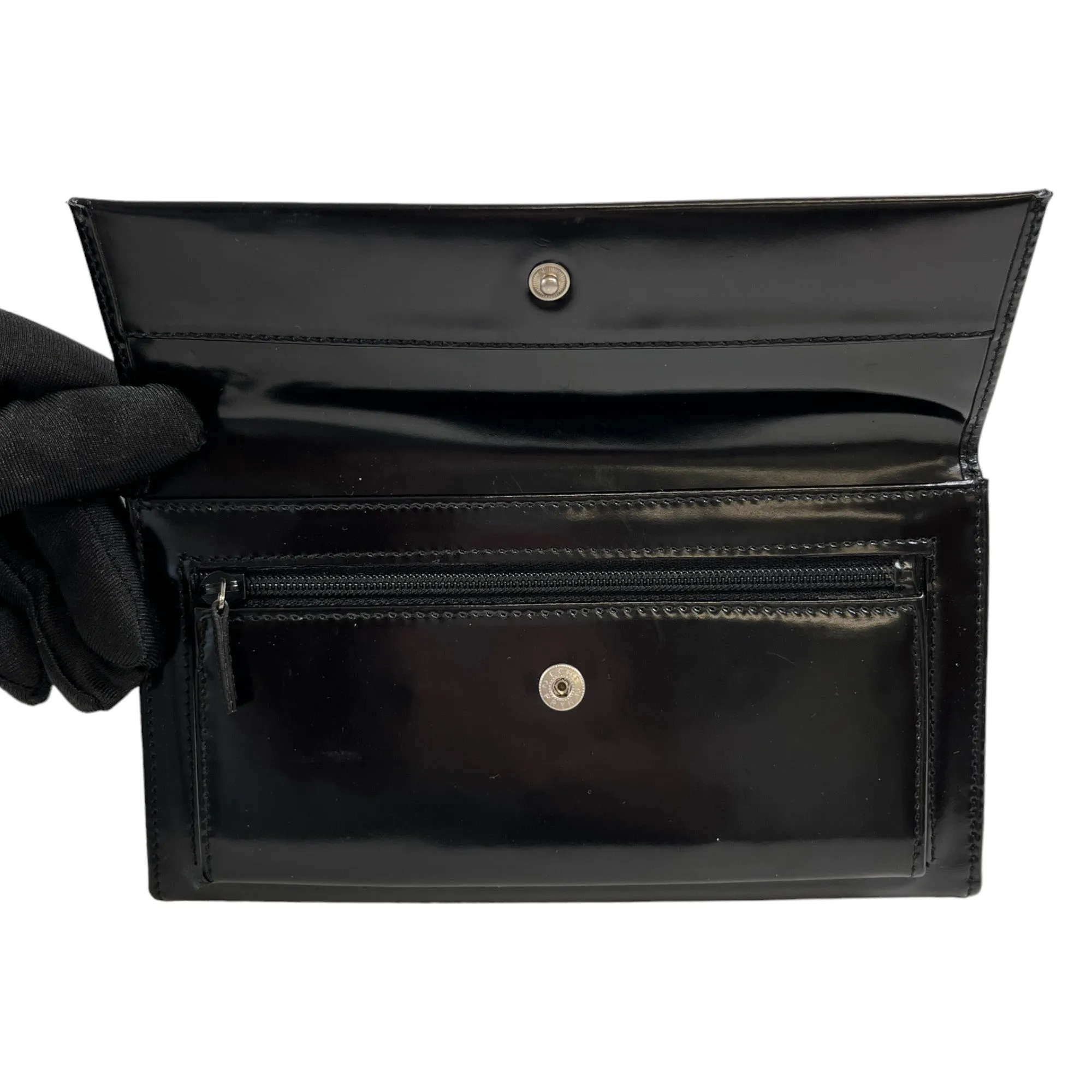 Women's Embossed Logo Purse Black