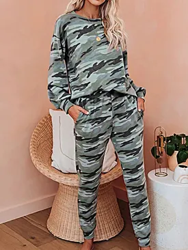 Women's Family Time Camo Loungewear Jogger Set