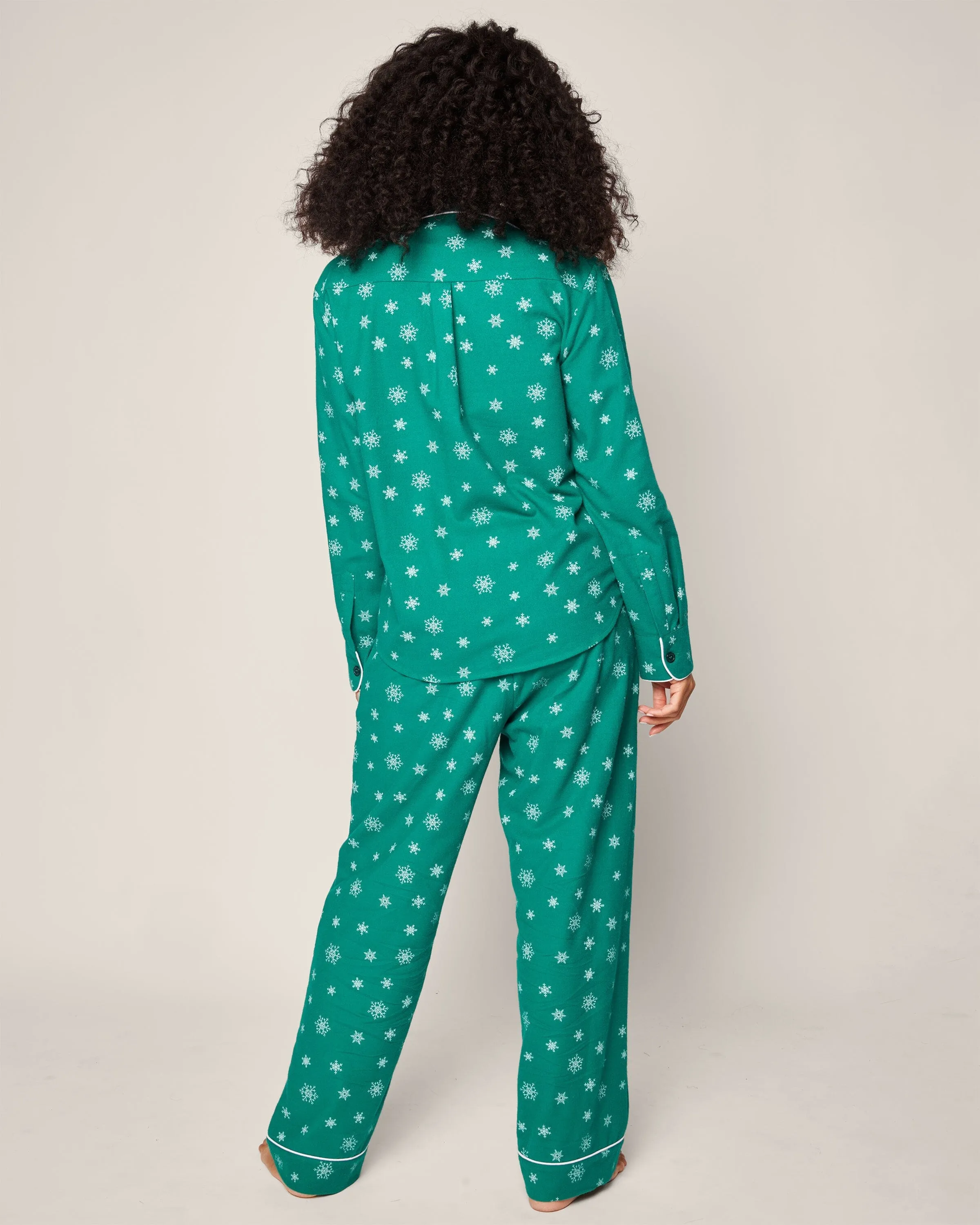 Women's Flannel Pajama Set in Emerald Wonderland