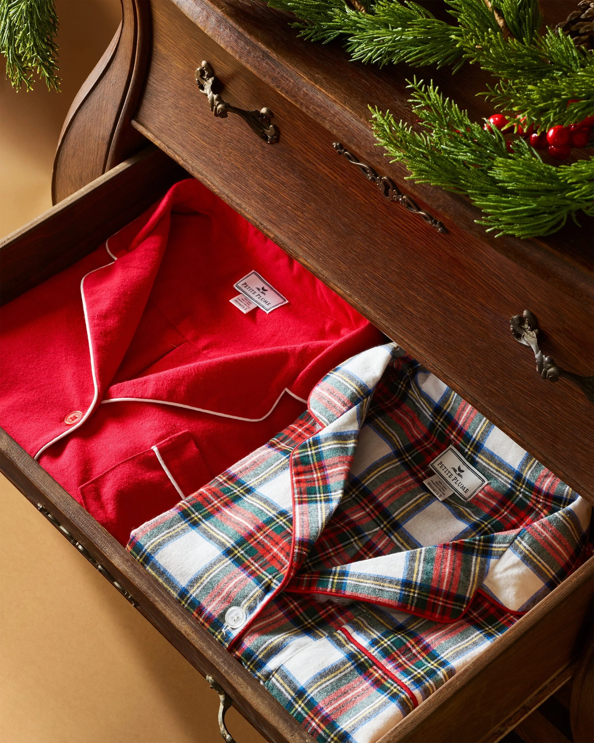 Women's Flannel Pajama Set | Red