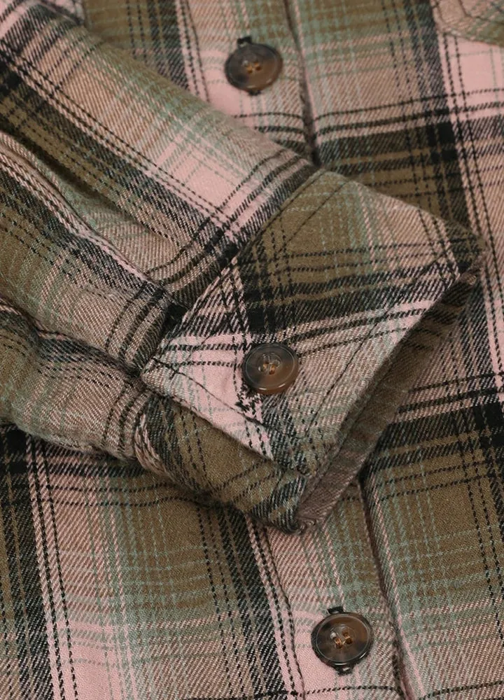 Women's Flannel Shirt Jacket,Sherpa-Lined Plaid