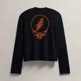 Women's Grateful Dead Crew Neck Sweater - Black/Burnt Orange