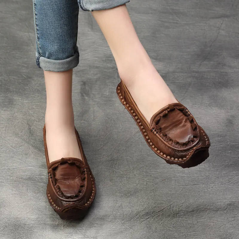 Womens Handmade Ethnic Comfortable Retro Shoes Loafer