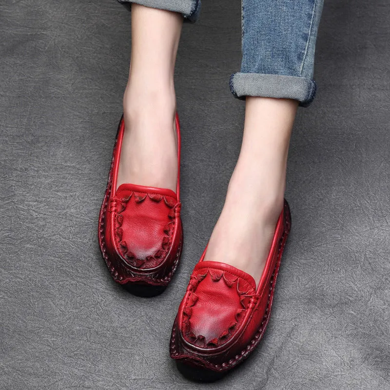 Womens Handmade Ethnic Comfortable Retro Shoes Loafer