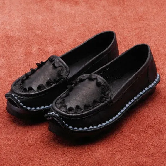 Womens Handmade Ethnic Comfortable Retro Shoes Loafer