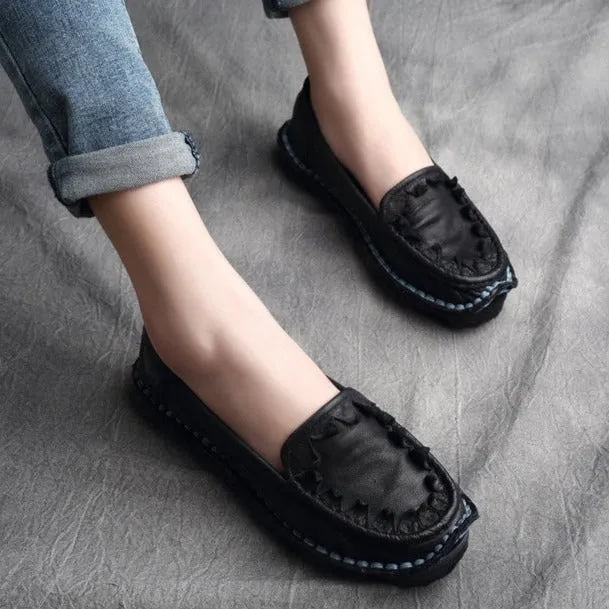 Womens Handmade Ethnic Comfortable Retro Shoes Loafer