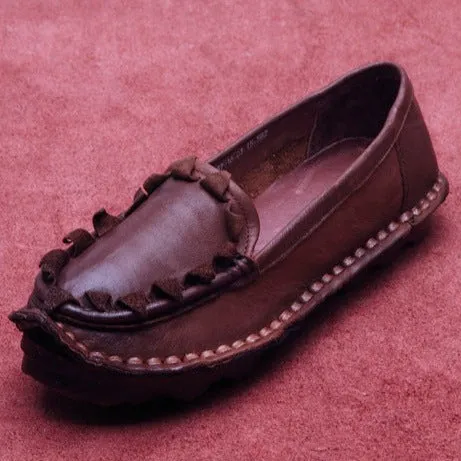 Womens Handmade Ethnic Comfortable Retro Shoes Loafer