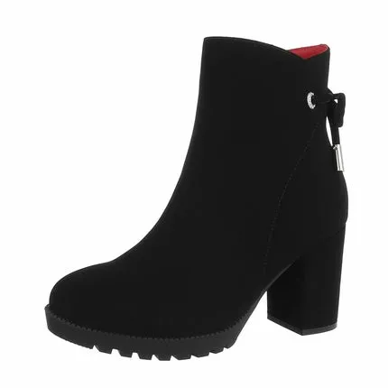 Women's High-Heel Ankle Boots - black