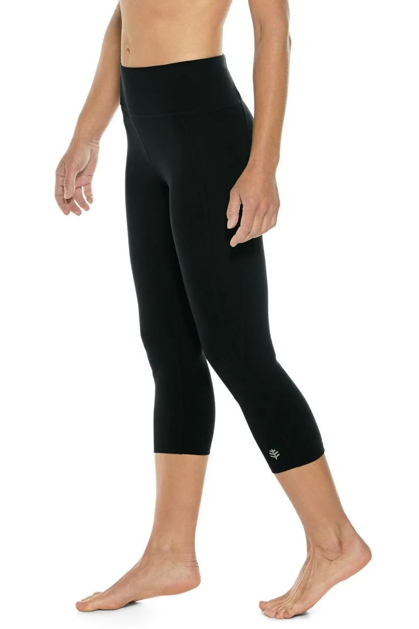 Women's High-Rise Asana Yoga Capris  |  Black