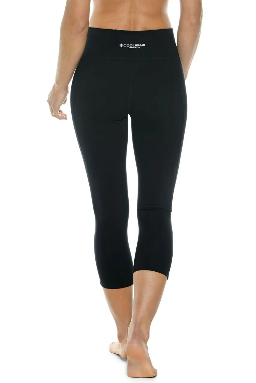 Women's High-Rise Asana Yoga Capris  |  Black