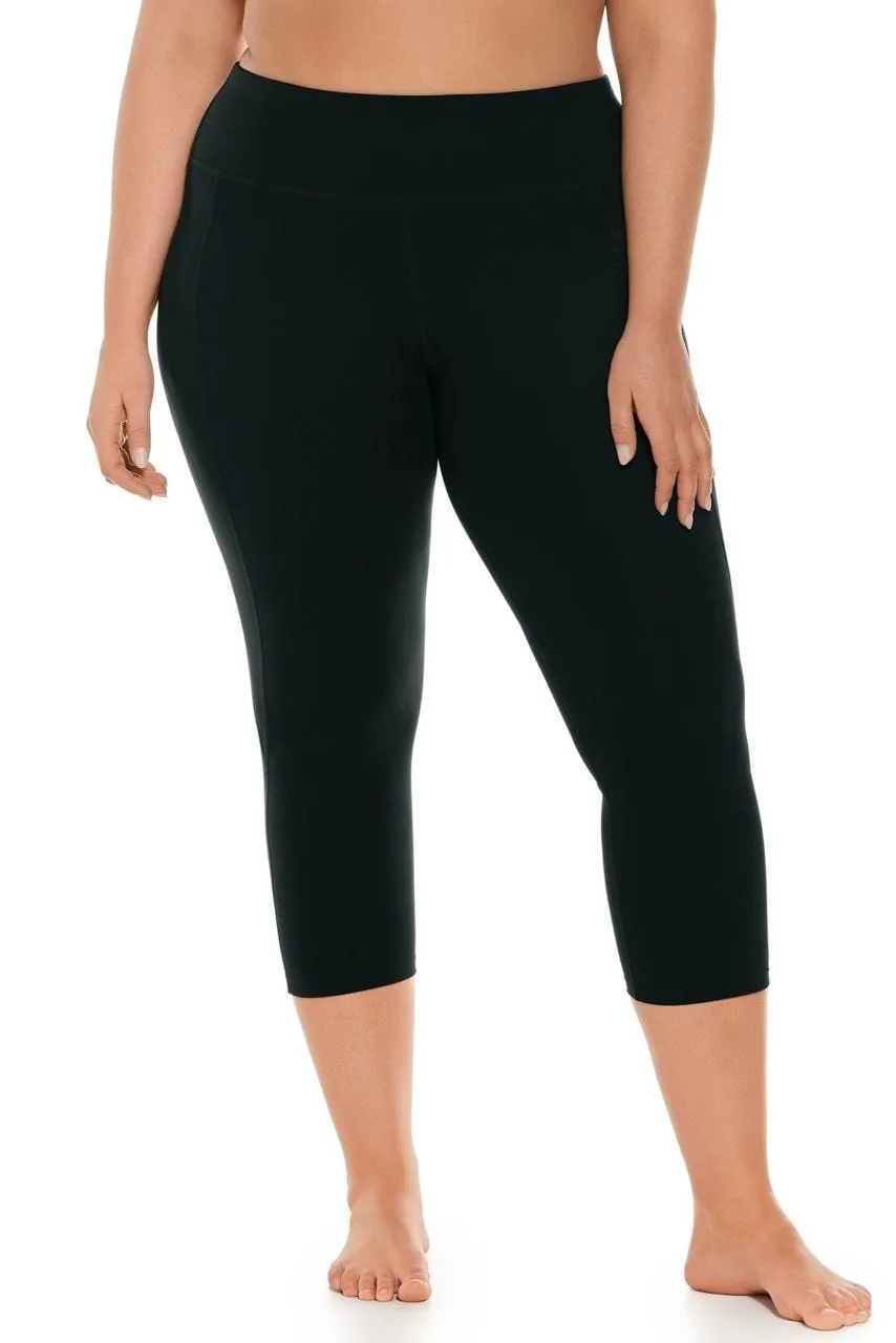 Women's High-Rise Asana Yoga Capris  |  Black