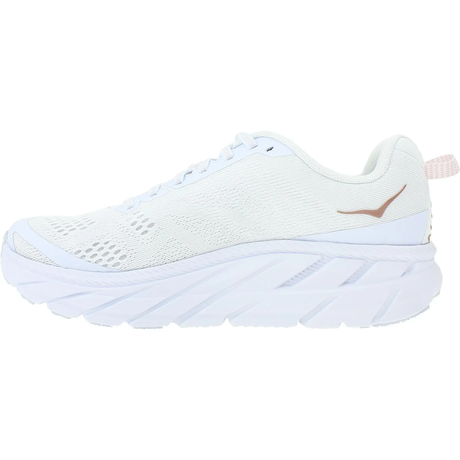 Women's Hoka One One Clifton 6 White/Rose Gold Mesh