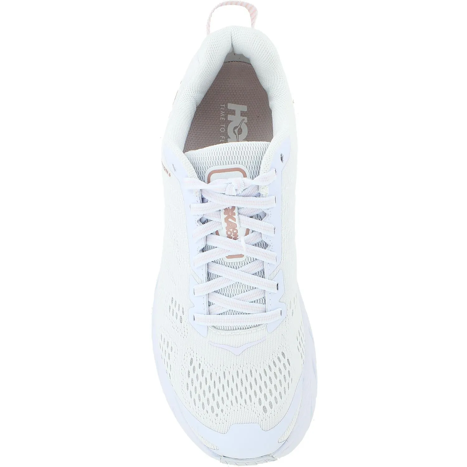 Women's Hoka One One Clifton 6 White/Rose Gold Mesh