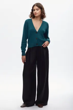 Women's Leila Cardigan in Dark Teal