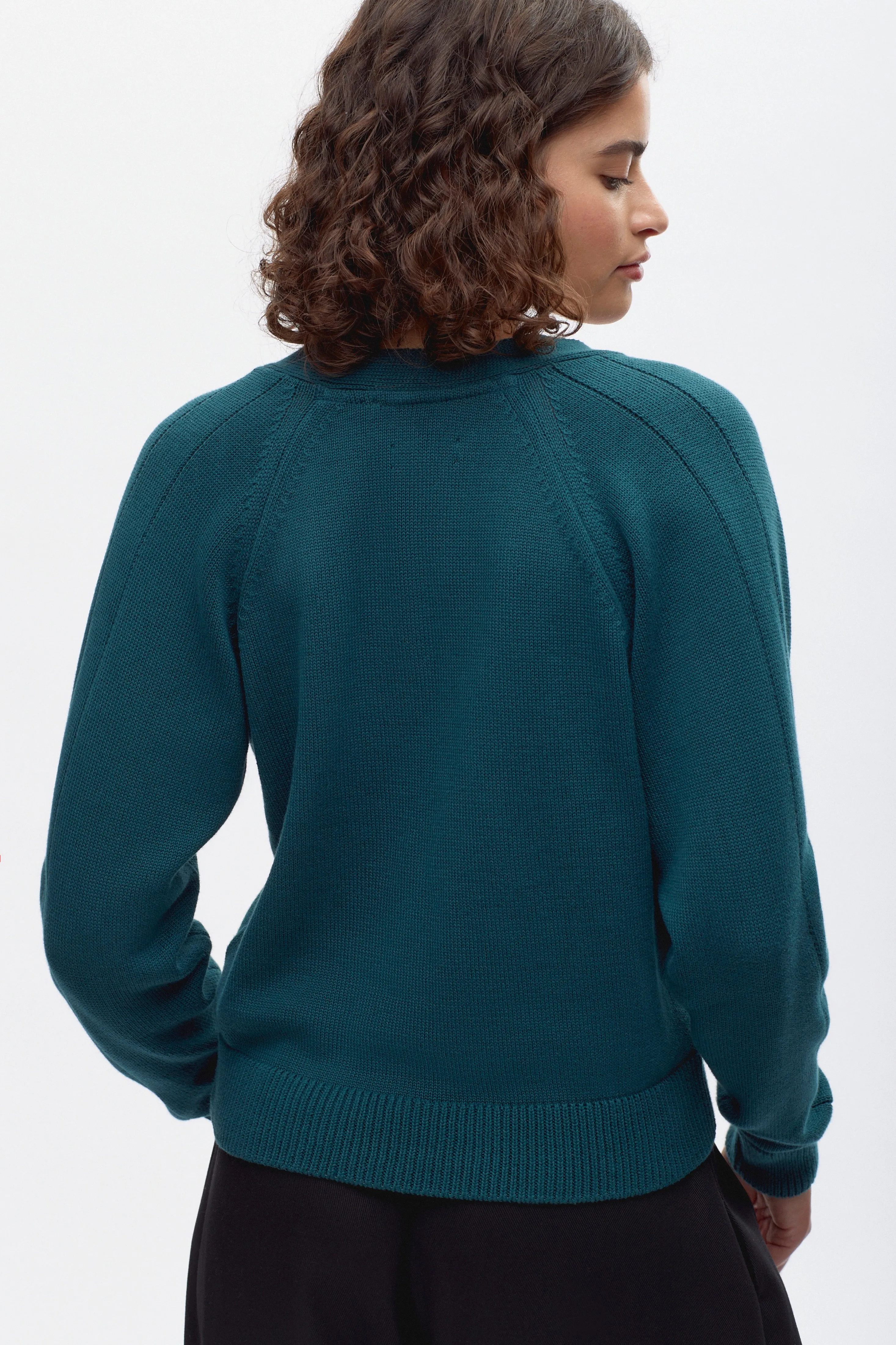 Women's Leila Cardigan in Dark Teal