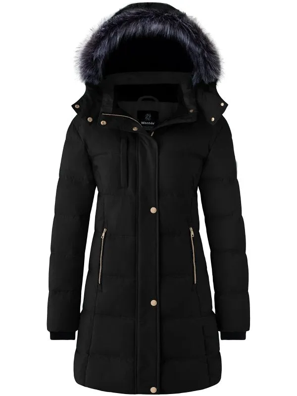 Women's Long Puffer Jackets Warm Winter Coat