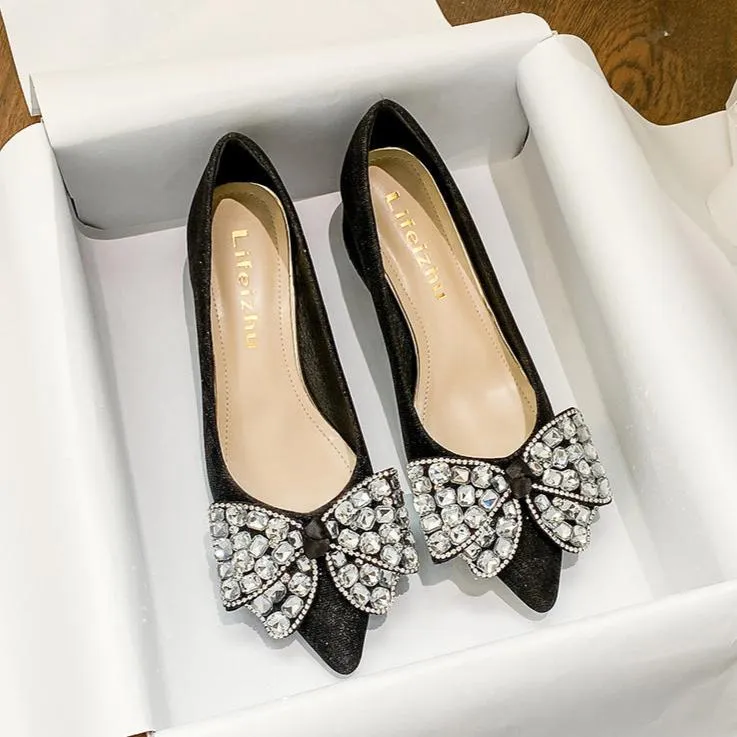 Women's Luxury Crystal Bowknot High Heels