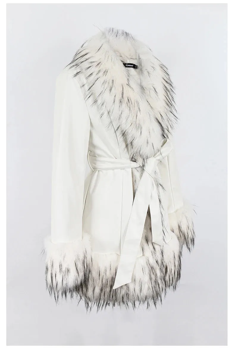 Women's Manhattan Faux Fur & Faux Leather Coat