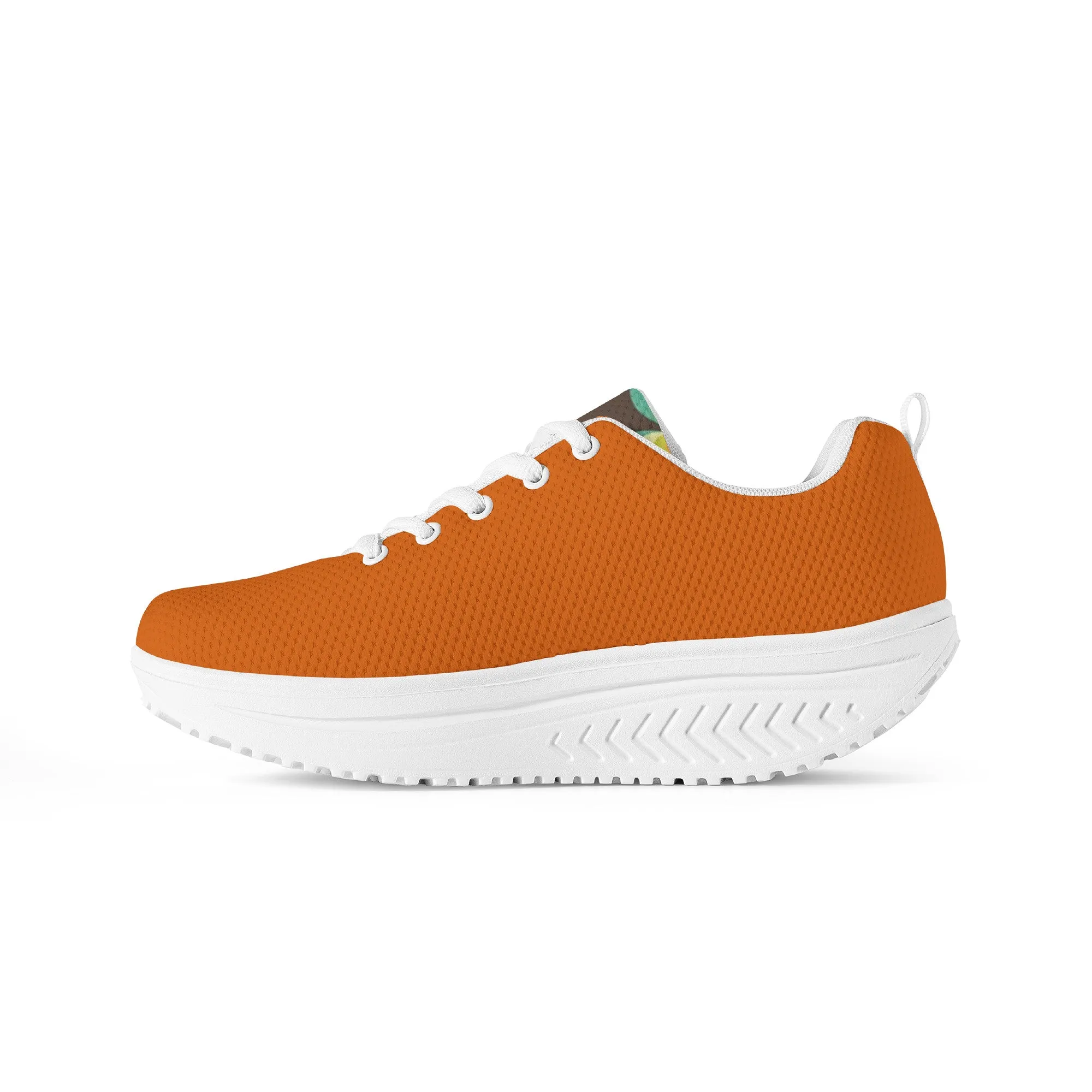 Women's Mesh Heightening Shaking Shoe - Dark Orange