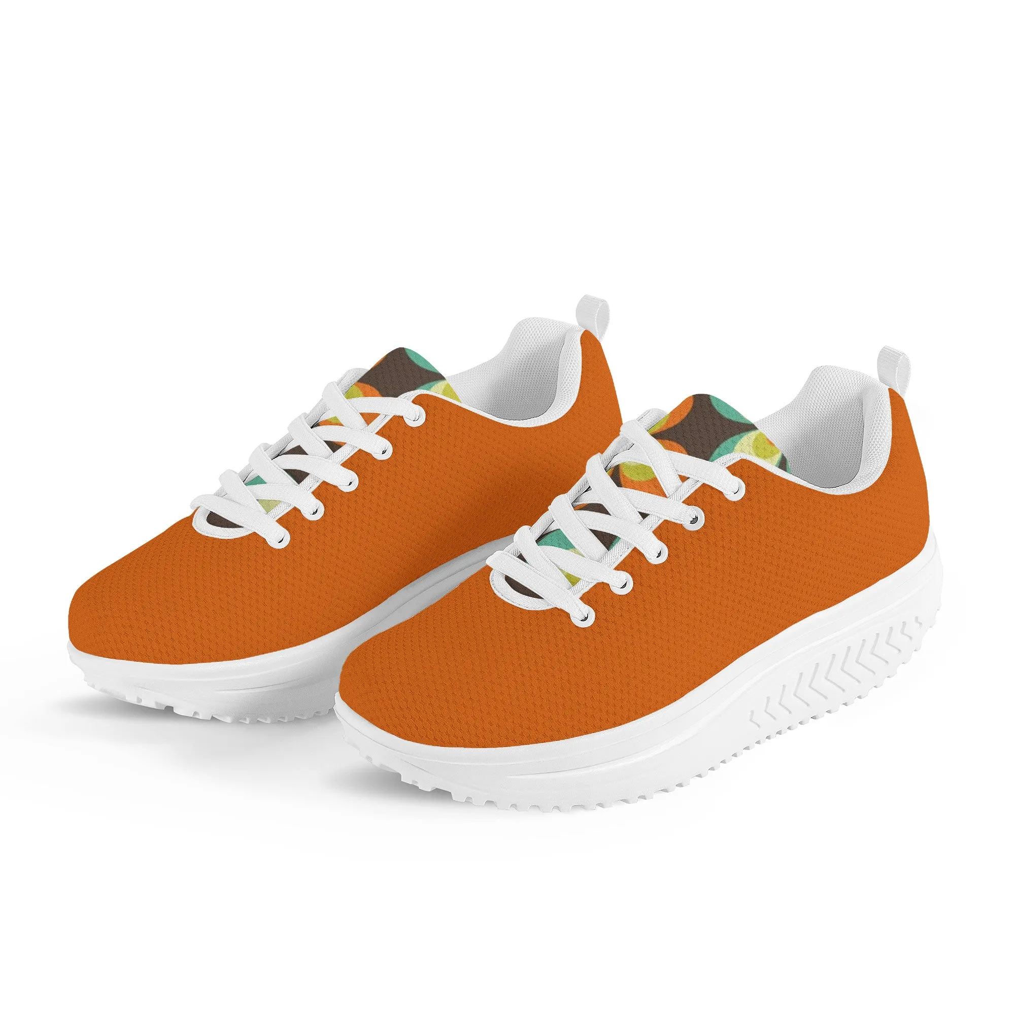 Women's Mesh Heightening Shaking Shoe - Dark Orange