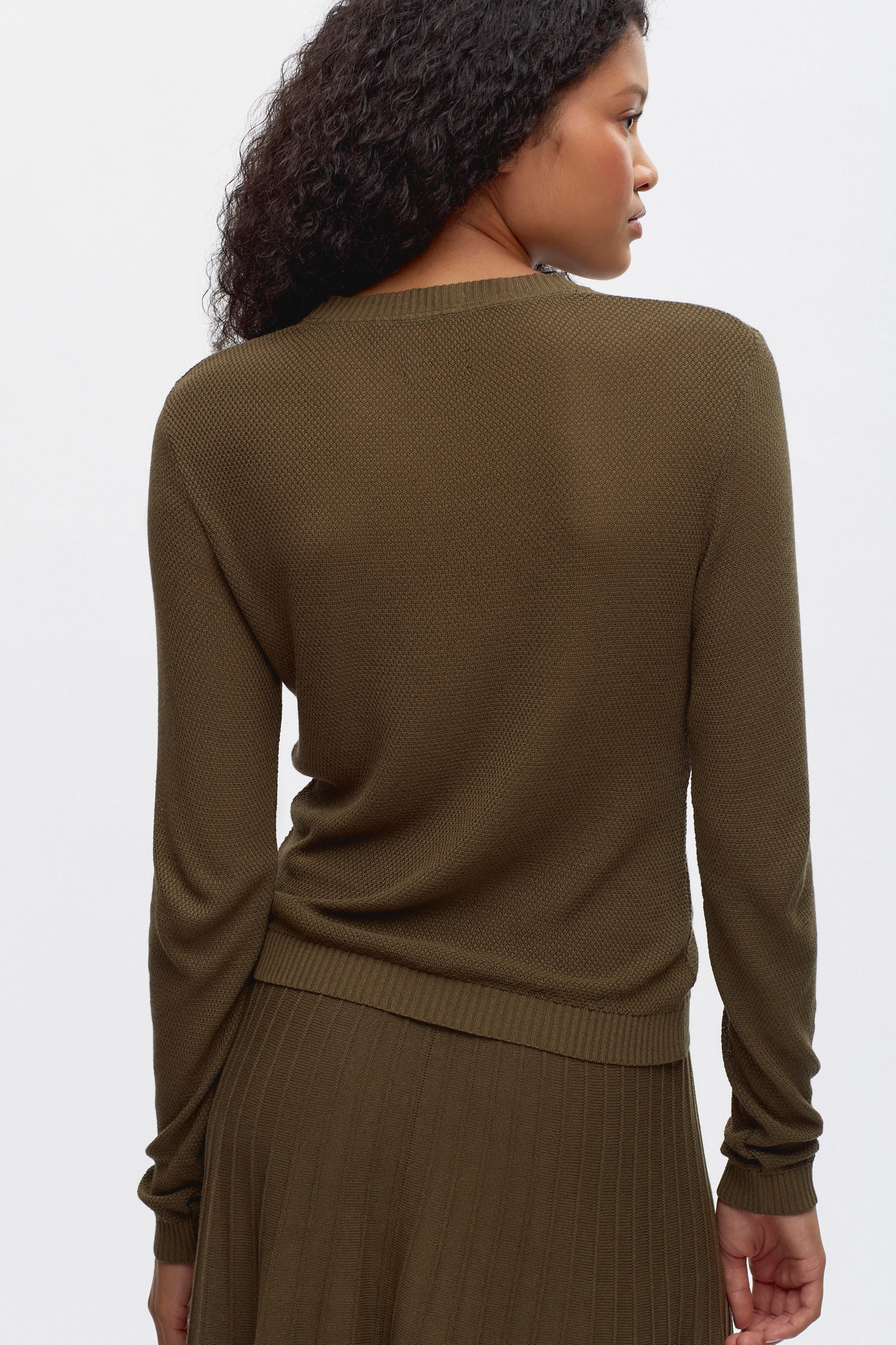 Women's Mesh Longsleeve in Olive