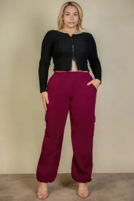 Women's Plus Size Sweatpants with Side Pocket & Drawstring Waist