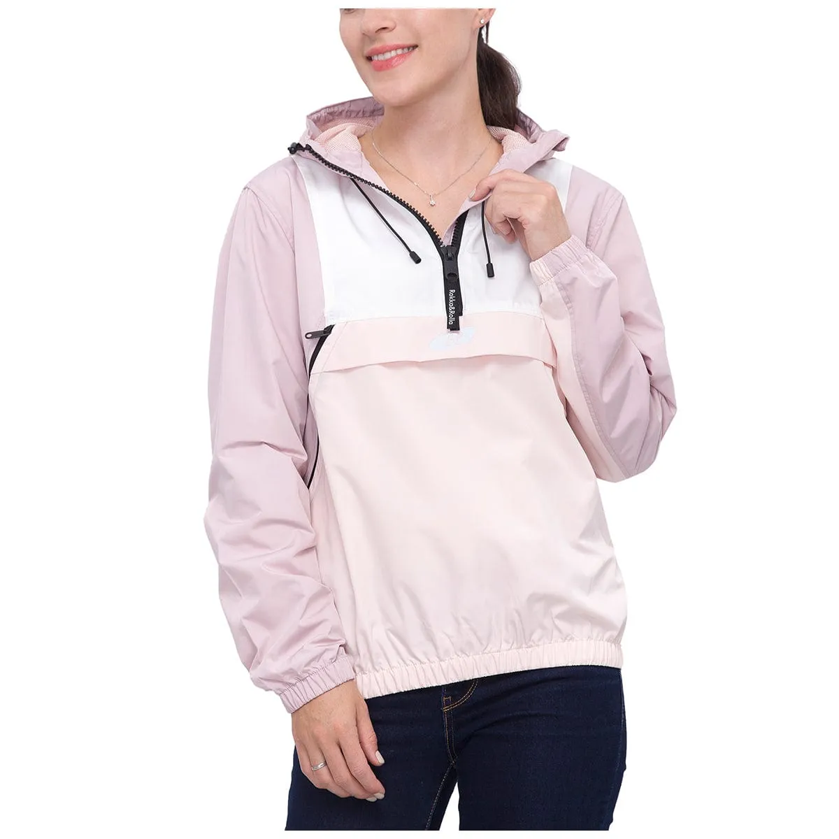 Women's Pullover Anorak Rain Jacket Windbreaker