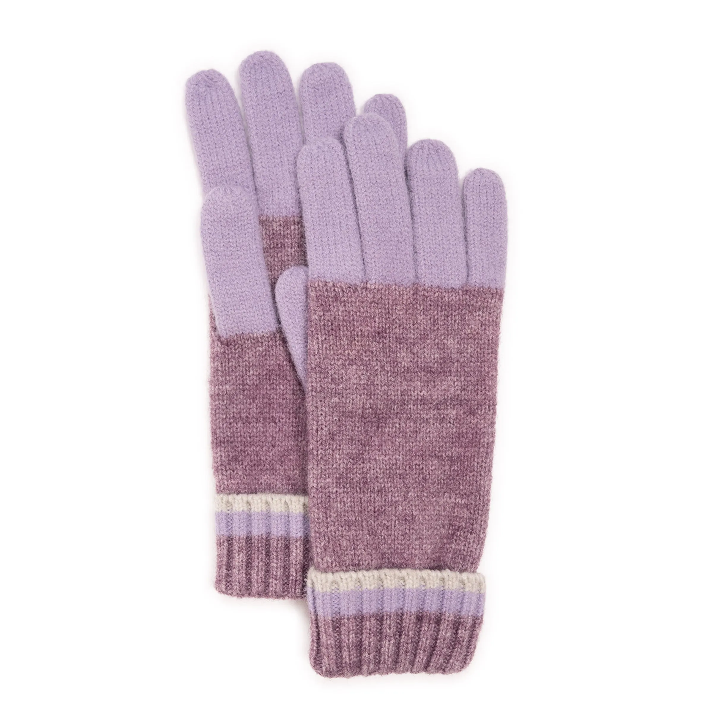 Women's Ribbed Colorblock Gloves