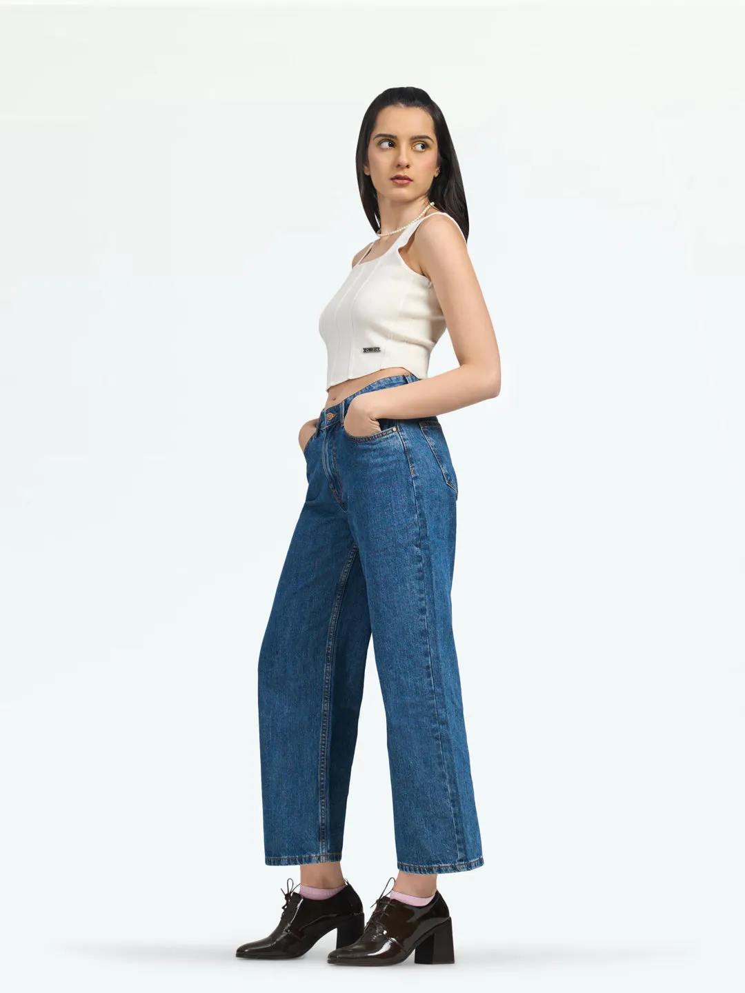 Women's Seattle Cropped Wide Leg Jeans